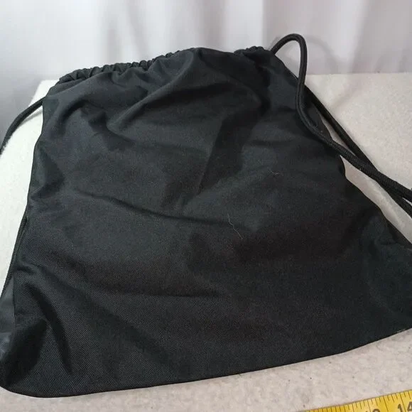 Adidas Drawstring Backpack Black Pink 3 Stripe Gym Sack Bag Medium - Picture 15 of 15